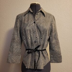 The Wrights Black & Gray Suede Button-Up Size 6